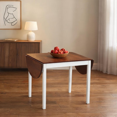 Table de salle à manger pliante à abattants, construction en pin massif, 4 à 6 couverts, gain de place pour la salle à manger