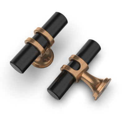 10 Pack Champagne Bronze And Matte Black Kitchen Cabinet Knobs Cabinet Hardware Zinc Knobs For Dresser Drawers