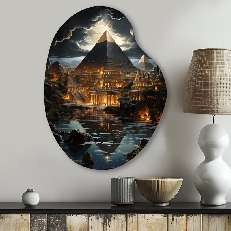 Iriana - Décoration murale irrégulière en forme de poire en Égypte, H 30 po x l 22 po