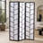 3-Panel Climbing Screen Room Divider, Black