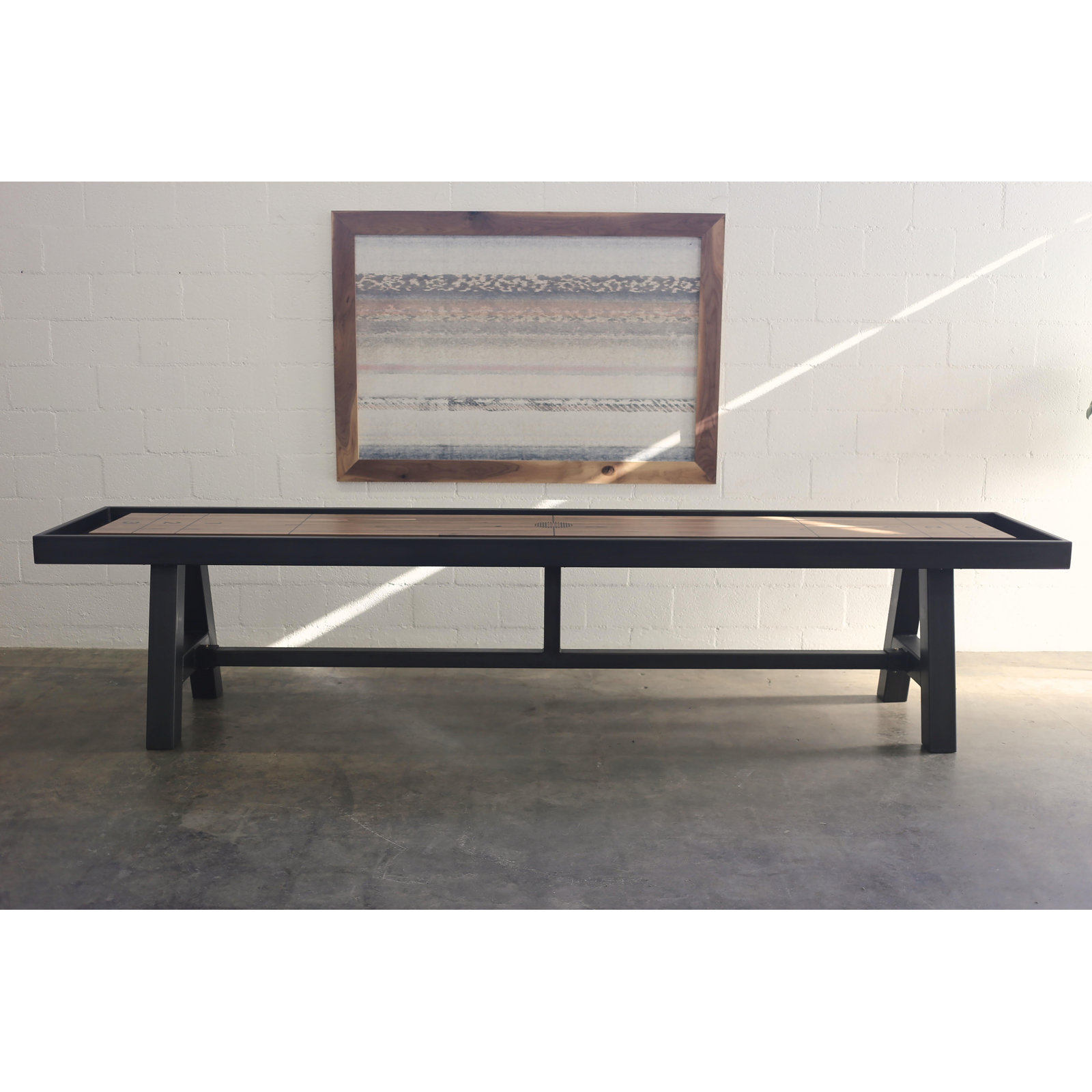 District Mills Shuffleboard Table, Oak, 10'