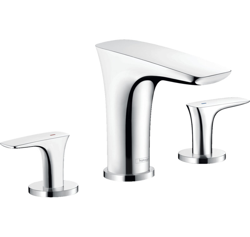Puravida Double Handle Deck Mounted Roman Tub Faucet Trim, Chrome
