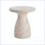 Table d'appoint en sablier Travertine MGO
