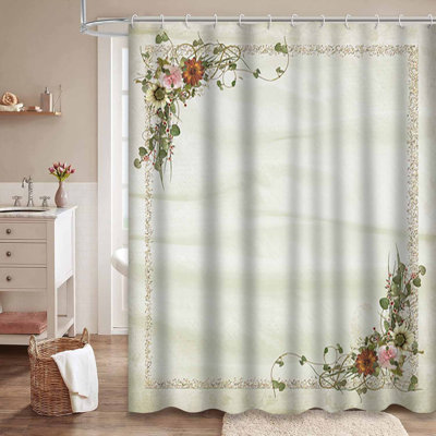 Bouquet Gold Border Flower Floral Vintage Sunflower Rose Botanical Daisy with 12 Hooks