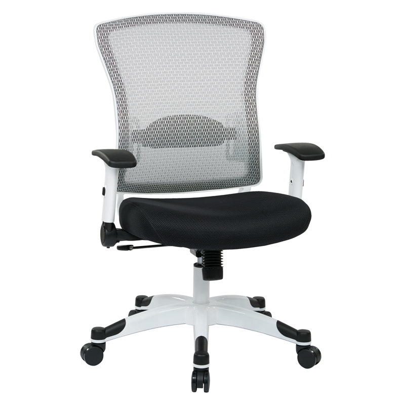 Chaise de travail ergonomique en filet Pulsar, Noir, noir, noir, noir