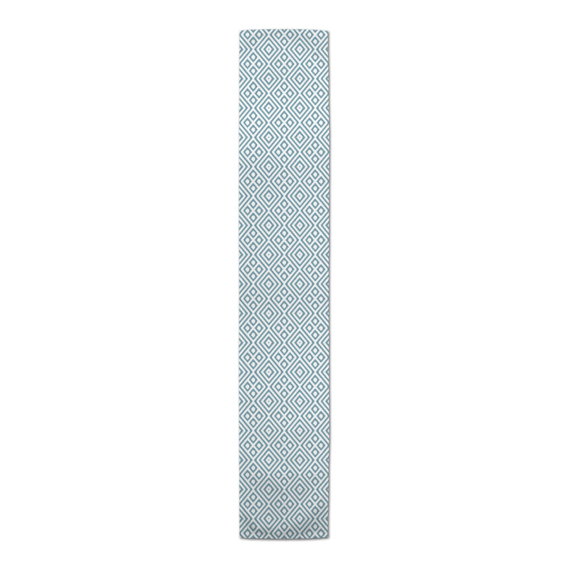 Chemin de table Brysa, P 16 po x L 72 po, Bleu