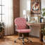 Chaise de bureau en polyuréthane, chaise de bureau capitonnée avec accoudoirs rembourrés-134383936