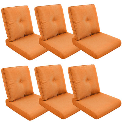 Schutt 22" W Olefin Outdoor Seat/Back Cushion with Removable Zippered Covers 