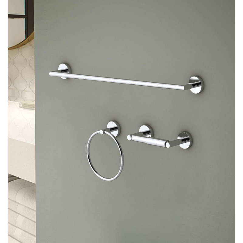 3 - Piece Bathroom Hardware Set, Chrome