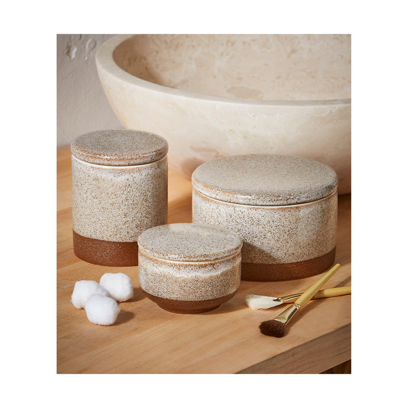 Lachan Canister Large, 3.5" H x 6" W x 6" D