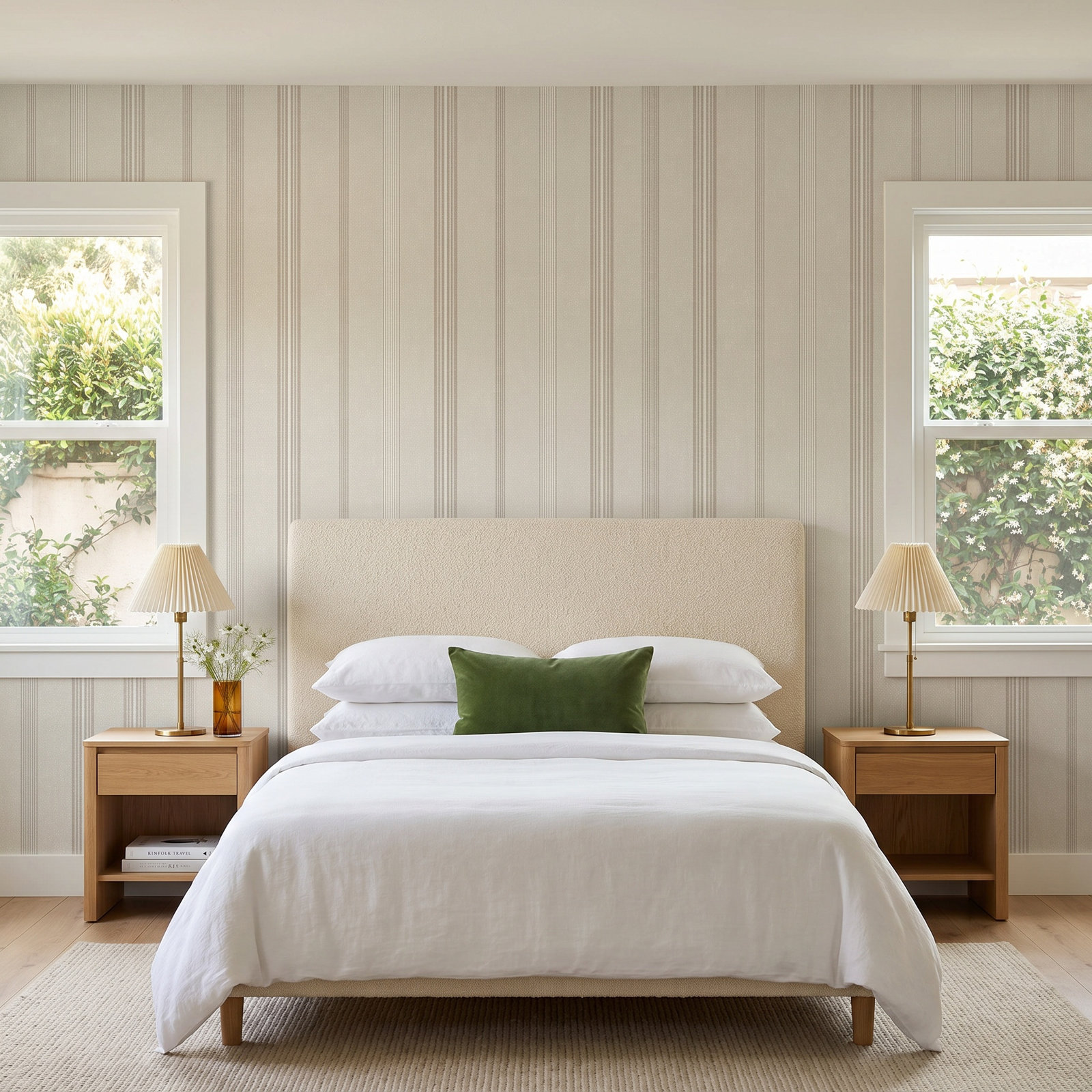 Anatolia Stripe Self-Adhesive Wallpaper Roll, Beige
