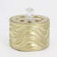 Boîte en résine avec base à texture ondulée douce et couvercle découpé en forme de cœur, couleur champagne doré et poignée en plastique, boîte décorative et rangement