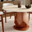   Matte Stone Top Dining Table For 4-8, Geometric Deco Pedestal Kitchen Table With Expanded Tray-1990106988