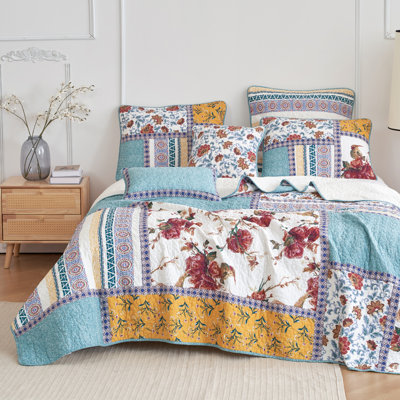 Cotton Patchwork Sham Set