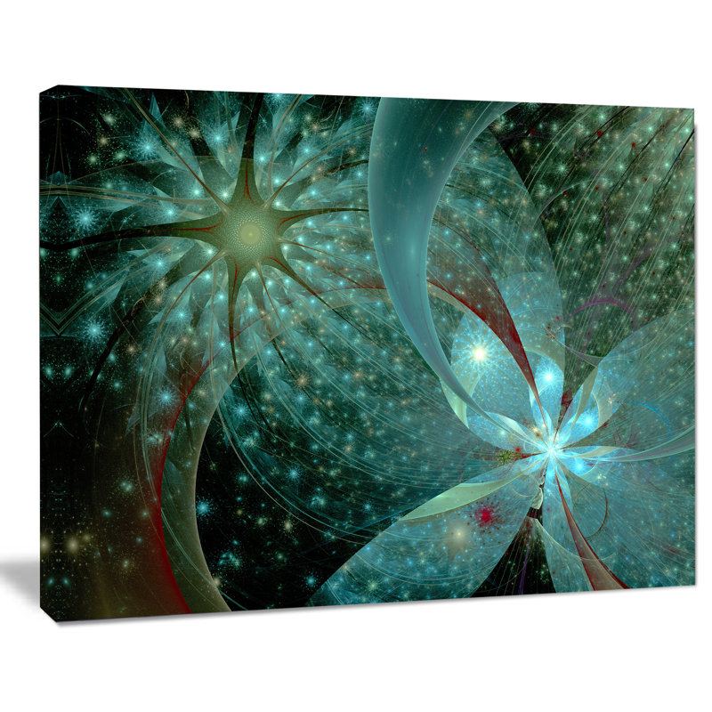 « symmetrical fractal fleur », impression, H 30 po x l 40 po x P 1,5 po, Toile tendue