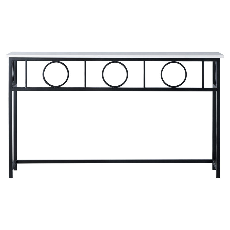 Console Hampton, Marbre de Carrare, Dos plat