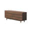 Commode d'appoint style rétro en noyer noir
