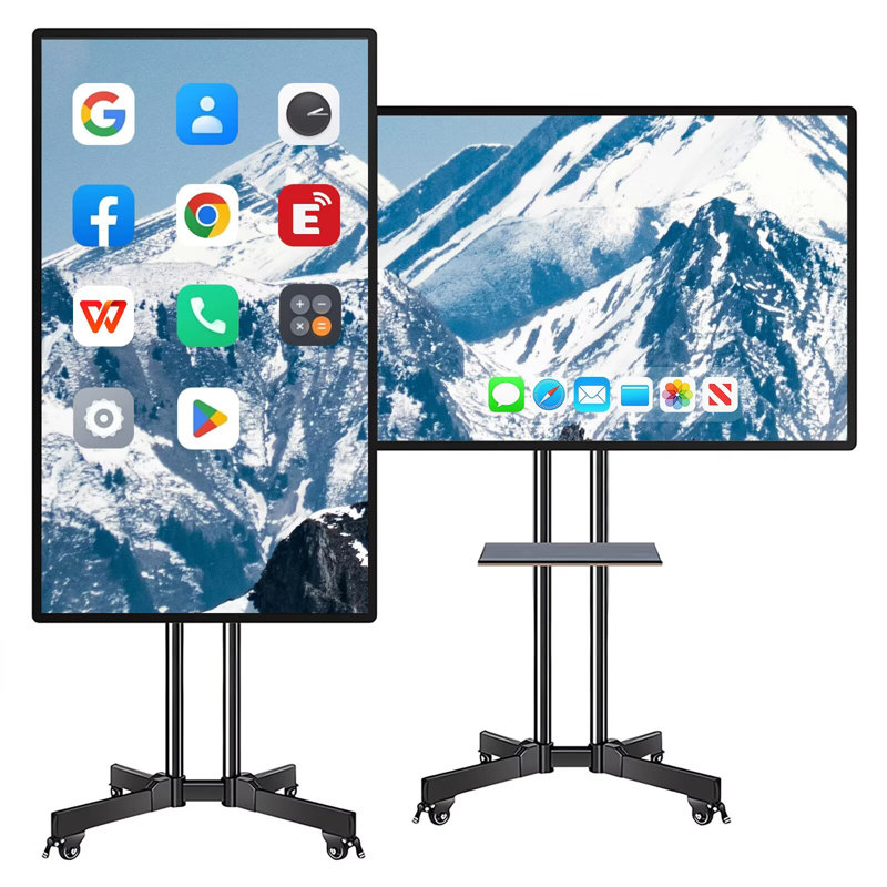 JYXCN Smart Board 49 "4K, tableau blanc interactif, calendrier électronique, projection sans fil et tableau blanc numérique multi-touch pour les cours, les réunions (avec fixation murale incluse)