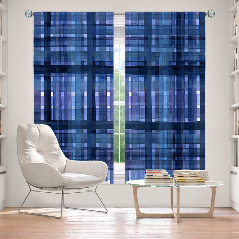Room Darkening Curtain Pair, 40" W x 82" L, Blue/Violet