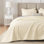 Ensemble de courtepointe simple Homelike Moment, courtepointes légères, beige doux