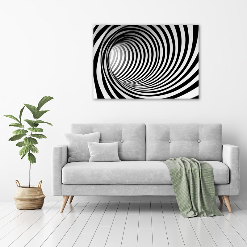 Canvas Print - Wall Art - Prints On Canvas - 100X70 Image Picture Theme: 3D Tunnel