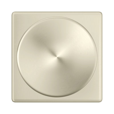 Ensemble de boutons d'intimité avec rosette carrée Expressions par Emtek Page, nickel satiné