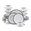 Service de table en porcelaine 40 pièces Platinum Crown, service pour 8
