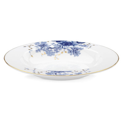 Lenox 834257 Garden Grove Rimmed 12oz Pasta/Soup Bowl, Dishwasher Safe, White