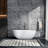63 Inch Stone Resin Solid Surface Oval Shape Freestanding Bathtub For The Bathroom