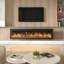 Wall mount Electric Fireplace with Remote Included, 12 Flame Colours,1800W-1909659815