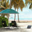Abri de parasol 7,5 pi 2 en 1, parasol de plage, vert foncé