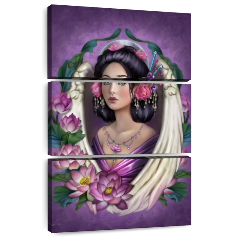 Leisha, fleur de lotus, guide d'ange, H 32 po x l 20 po