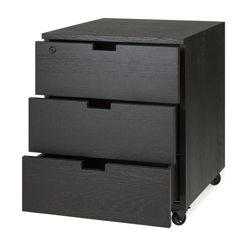 Billy 3 Drawer Storage Drawer, Oak Black
