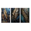 «Gold Feather Glamour», 3 pièces sur toile-274317277-274317274