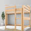 Lit mezzanine simple peu encombrant, maisonnette rustique en bois aggloméré pour maison compacte