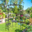 Pavillon de jardin en fer 81,3 po x 114,2 po, arche de jardin, noir, écaillage