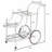 Reia Chrome 3-Tier Serving Cart With Casters