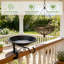 Balcon mangeoire pour oiseaux et bain suspendu pour oiseaux avec crochet décoratif