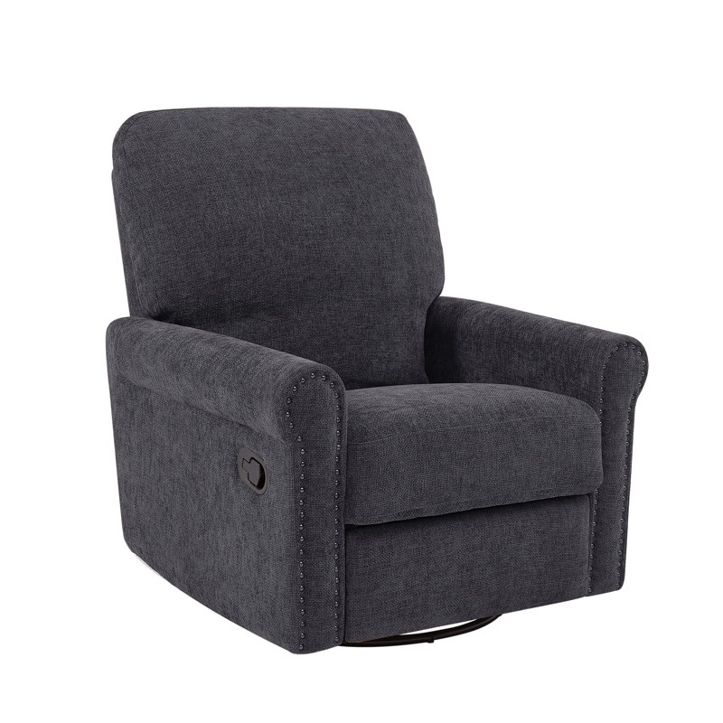 Red Barrel Studio® Kimberlly Upholstered Swivel Rocker Manual Recliner ...