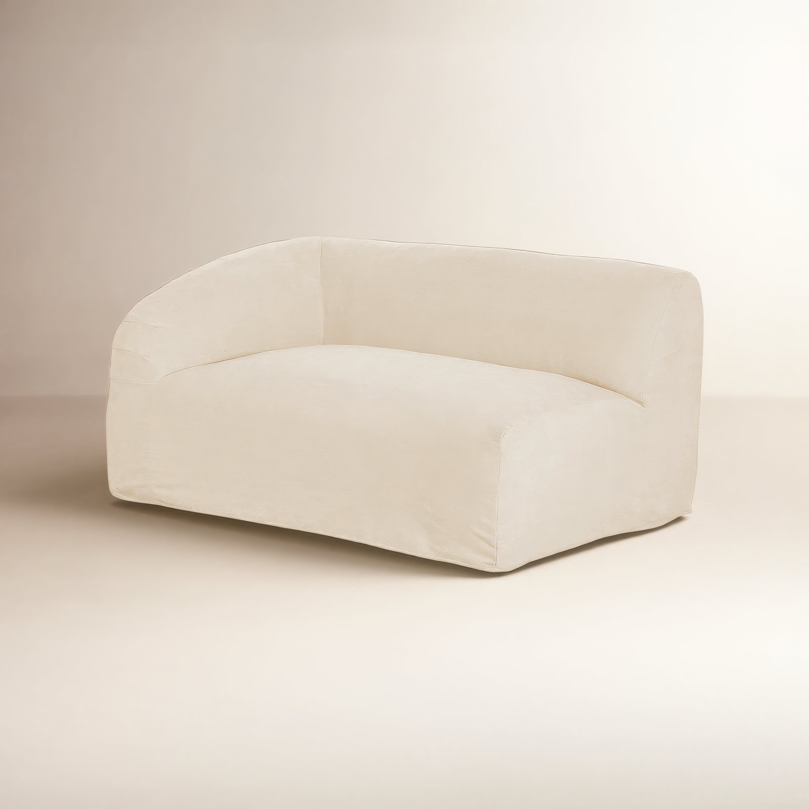 Wilde Left Arm Corner Chair, Cream Veil Canvas
