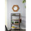 Miroir hexagonal 18,5 "x 18,5" avec cadre en bois naturel, décoration murale pour le couloir de la salle de bain-118088287