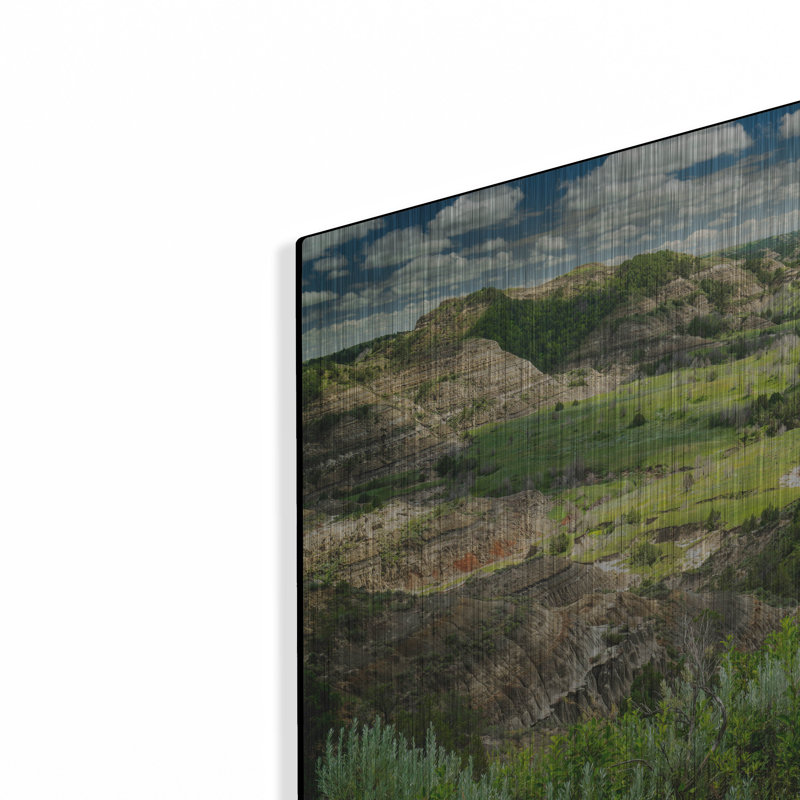 Mur de métal «Little Missouri Badlands» par Rick Berk, H 12 po x l 16 po
