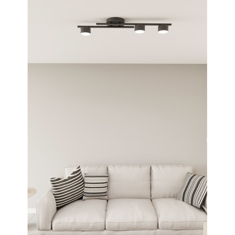 Samyak Flush Mount, Matte Black