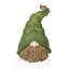 Tête de gnome H 10 "avec barbe en corde sculptée et fleur sur chapeau pour jardin et pelouse