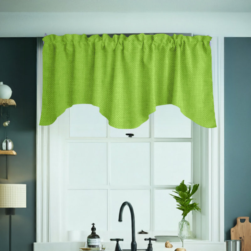 Cantonnière festonnée l 58 po Benina, Vert lime