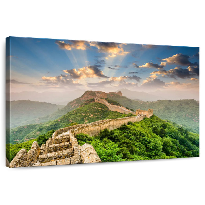 Ravi, la grande muraille de Chine, H 32 po x l 48 po
