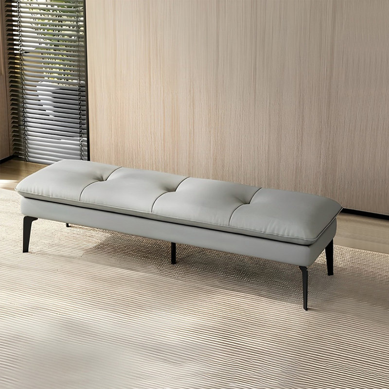 Banc rembourré en cuir Odilio Match, H 14,96 po x l 55,11 po x P 19,68 po