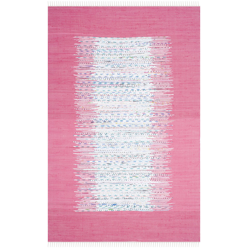 Fender Abstract Cotton Hand Woven Area Rug, Rectangle 122 x 183 cm