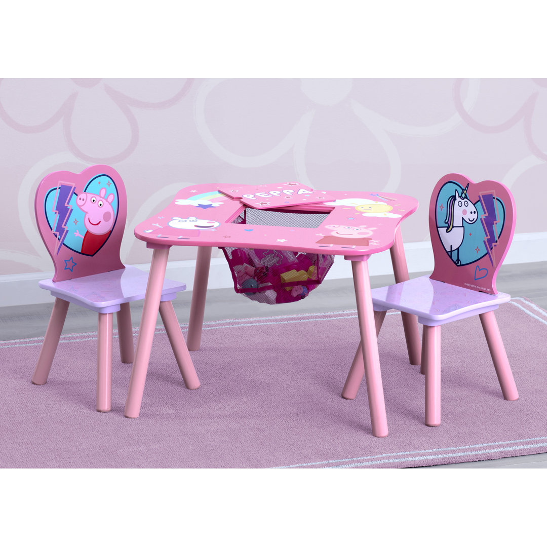 Peppa Pig Kids 3 Piece Play Table and Chair Set Delta Children