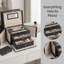Jewellery Box 3 Layers, Jewellery Organiser With 2 Drawers, Jewellery Case With Portable Travel Case, With Handle, Lockable, Jewellery Storage, Gift For Loved Ones-49728923
